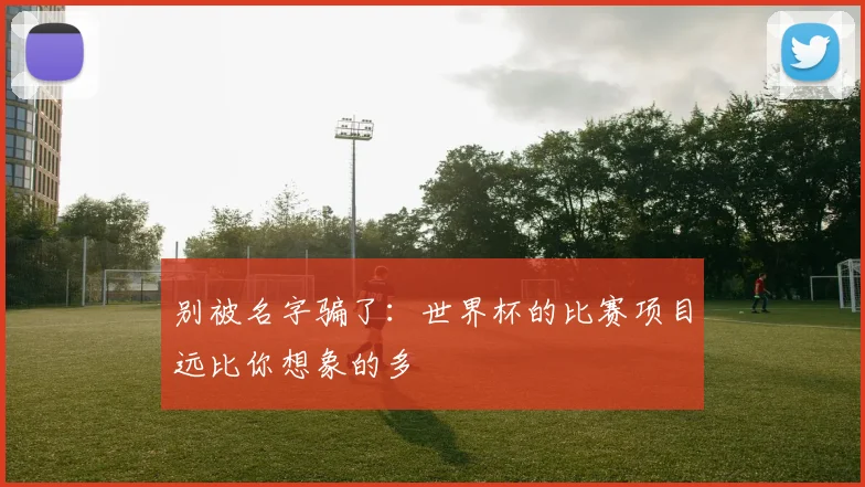别被名字骗了：世界杯的比赛项目远比你想象的多
